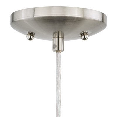 4.75-in Mini Pendant Toffee Swirl Glass Satin Nickel