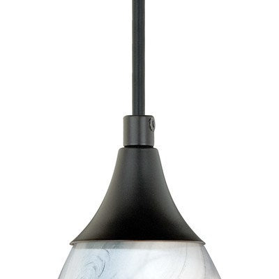 4.75-in Mini Pendant Marble Swirl Glass Oil Rubbed Bronze