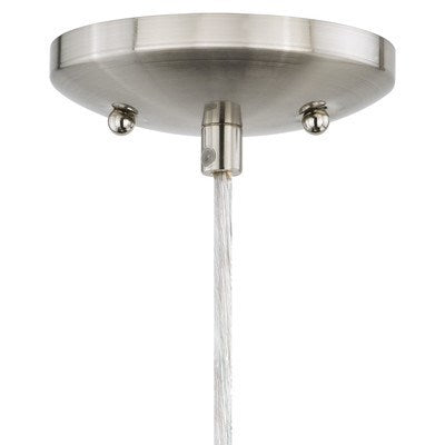 4.75-in Mini Pendant Marble Swirl Glass Satin Nickel