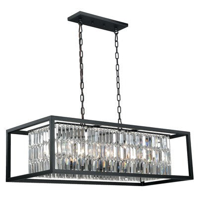8L Linear Chandelier Oil Rubbed Bronze by Vaxcel International