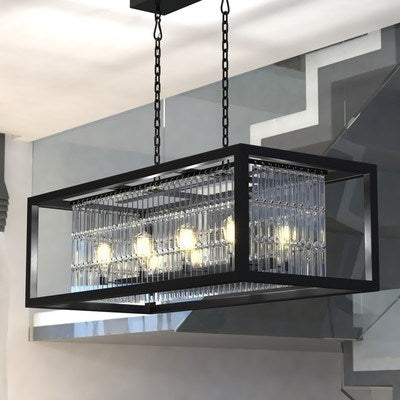 8L Linear Chandelier Oil Rubbed Bronze