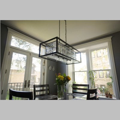 8L Linear Chandelier Oil Rubbed Bronze
