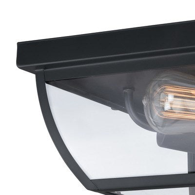 12.5-in Outdoor Flush Mount Ceiling Light Oil Burnished Bronze