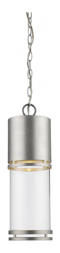 Brushed Aluminum  5-7/8in Wide Integrated LED Outdoor Mini Pendant by Z-Lite