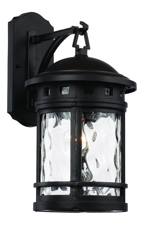 1Lt Wall Lantern-Md-Water-Bk by Trans Globe