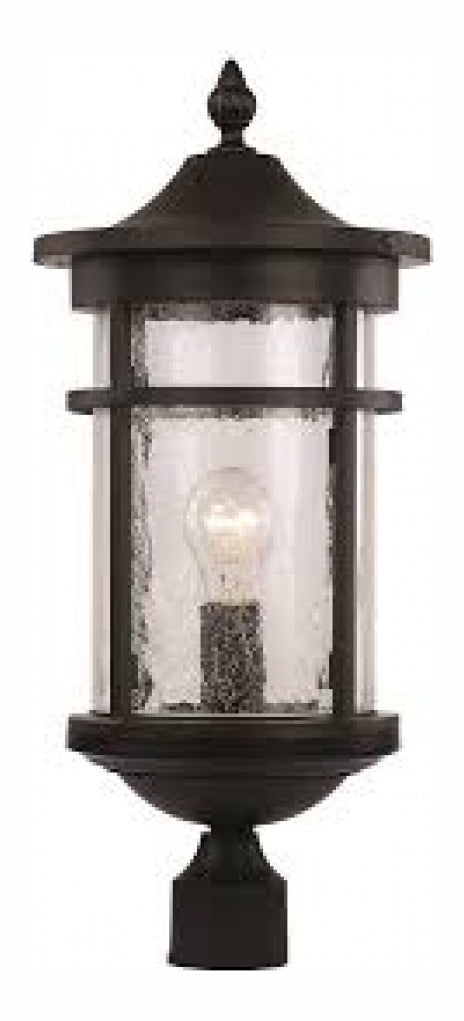 1Lt Post Lantern-Lg-Seeded Gla by Trans Globe
