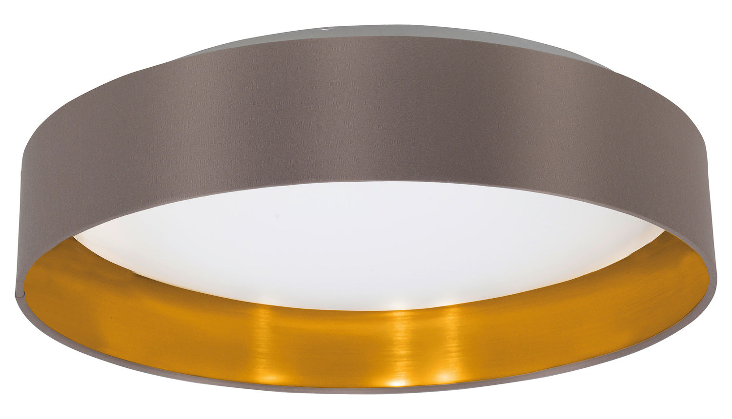 1x18W LED Ceiling Light w / Cappucino & Gold Finsh & White Plastic Diffuser by Eglo