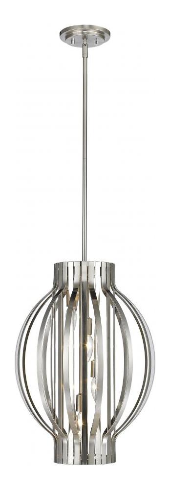 Brushed Nickel  4 Light Pendant by Z-Lite