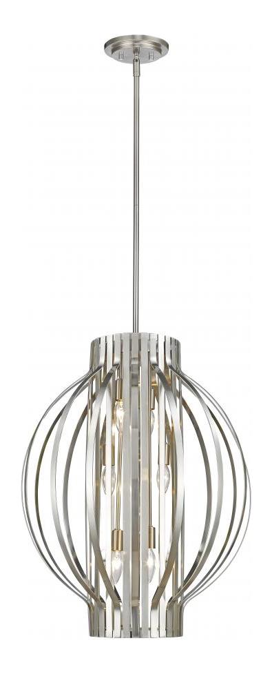 Brushed Nickel  6 Light Pendant by Z-Lite