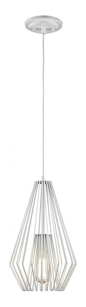 White  Single Light 9-1/4in Wide Abstract Mini Pendant by Z-Lite