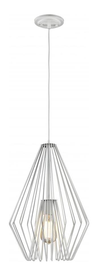 White  Single Light 12-1/4in Wide Abstract Pendant by Z-Lite