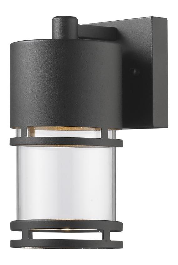 1 Light LED Outdoor Wall Sconce with Clear Cylindrical Glass Shade by Z-Lite