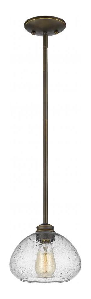 Olde Bronze  1 Light Pendant with Clear Bowl Glass Shade by Z-Lite