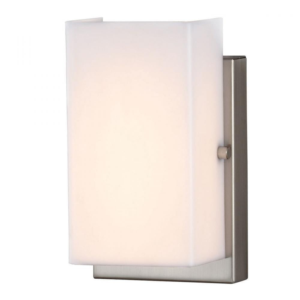 Vanderventer Led Vertical Wall / Bath In Brushed Nickel With Rectangular White A by Generation Lighting
