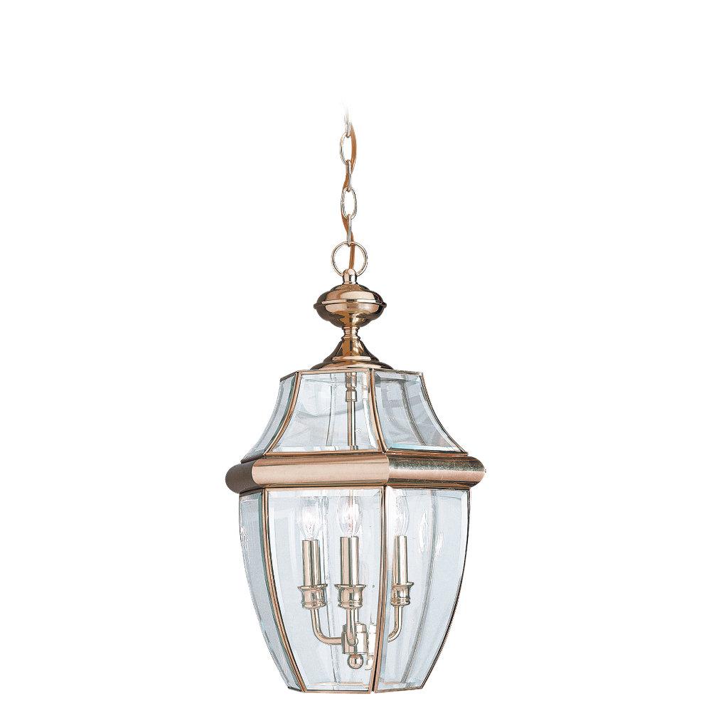 Three-Light  Brass Outdoor Pendant by Generation Lighting