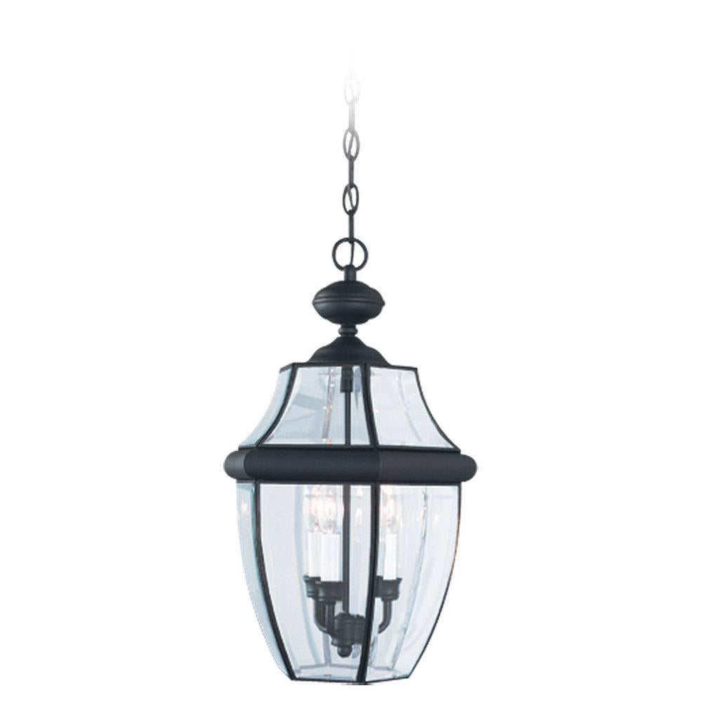 Three-Light  Black Outdoor Pendant by Generation Lighting