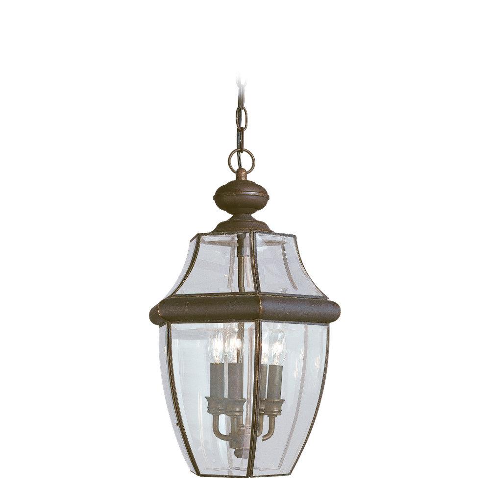 Three-Light  Bronze Outdoor Pendant by Generation Lighting