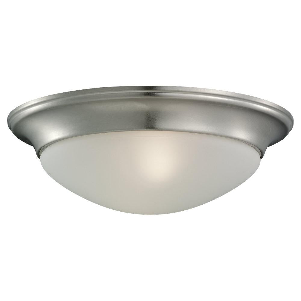Two Light Flush Mount Fixture In Brushed Nickel Finish by Generation Lighting
