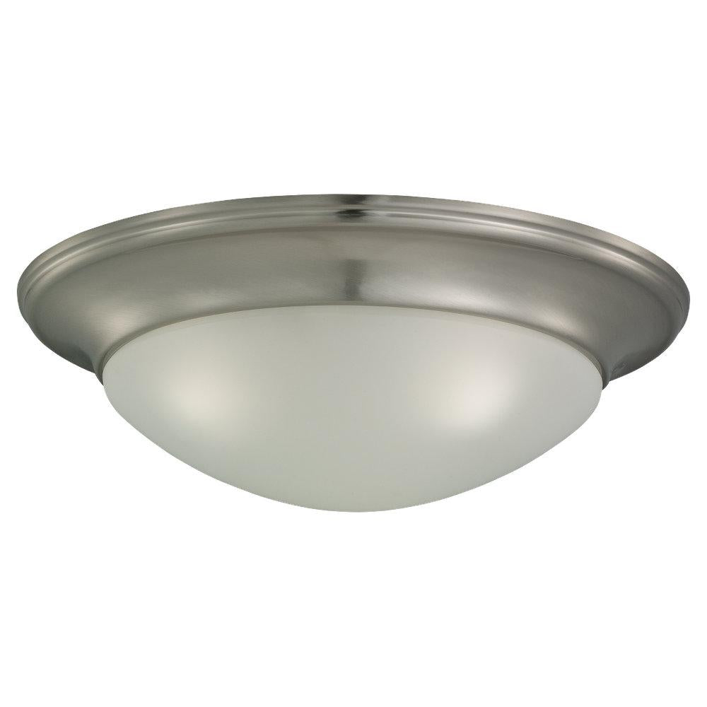 Three Light Flush Mount Fixture In Brushed Nickel Finish by Generation Lighting