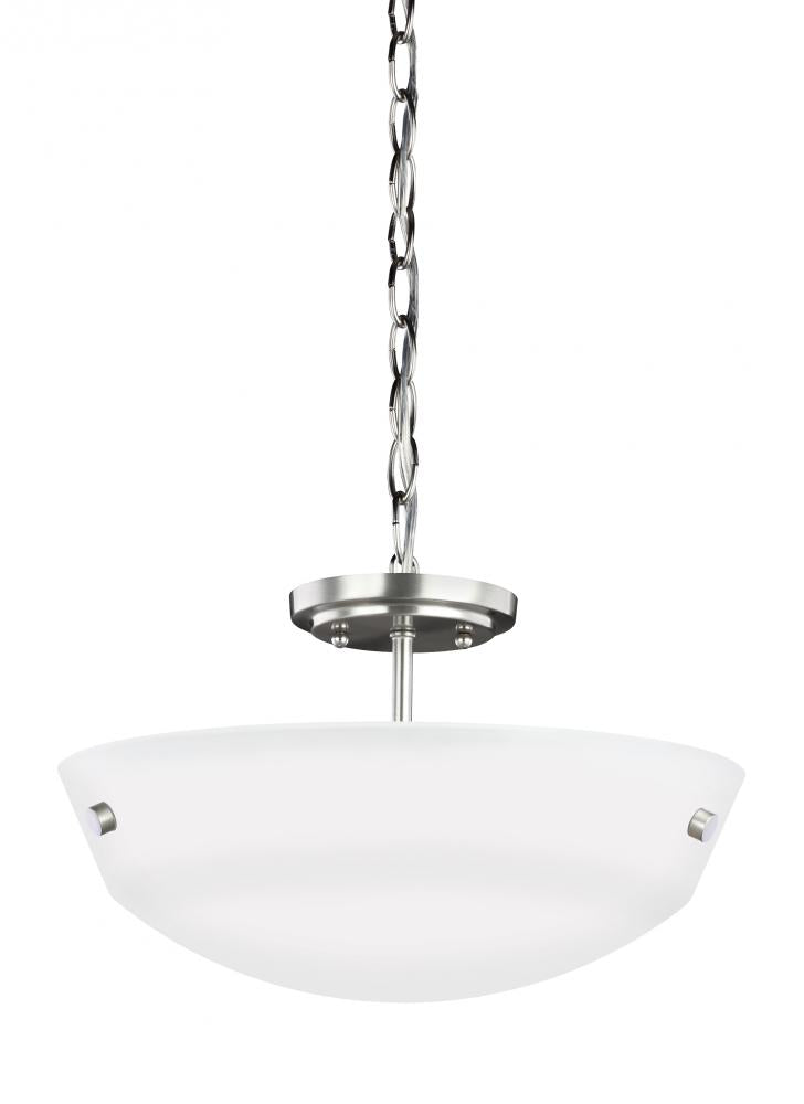 Two Light Semi-Flush Convertible Pendant by Generation Lighting