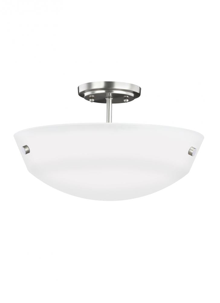 Two Light Semi-Flush Convertible Pendant