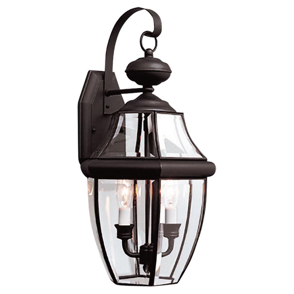 Two-Light  Black Wall Lantern by Generation Lighting