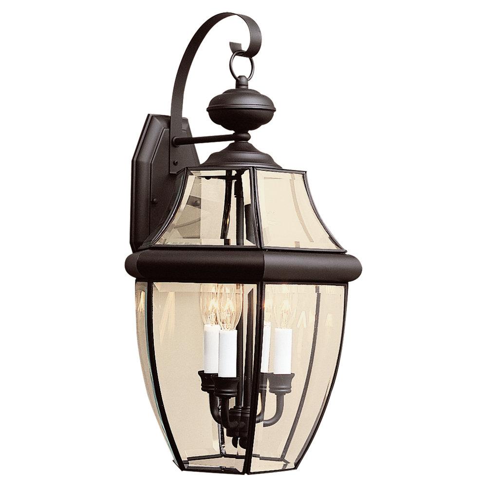 Three-Light  Black Wall Lantern by Generation Lighting