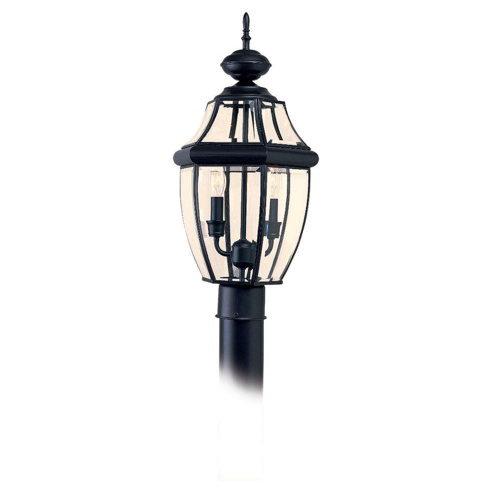 Two-Light  Black Post Lantern by Generation Lighting