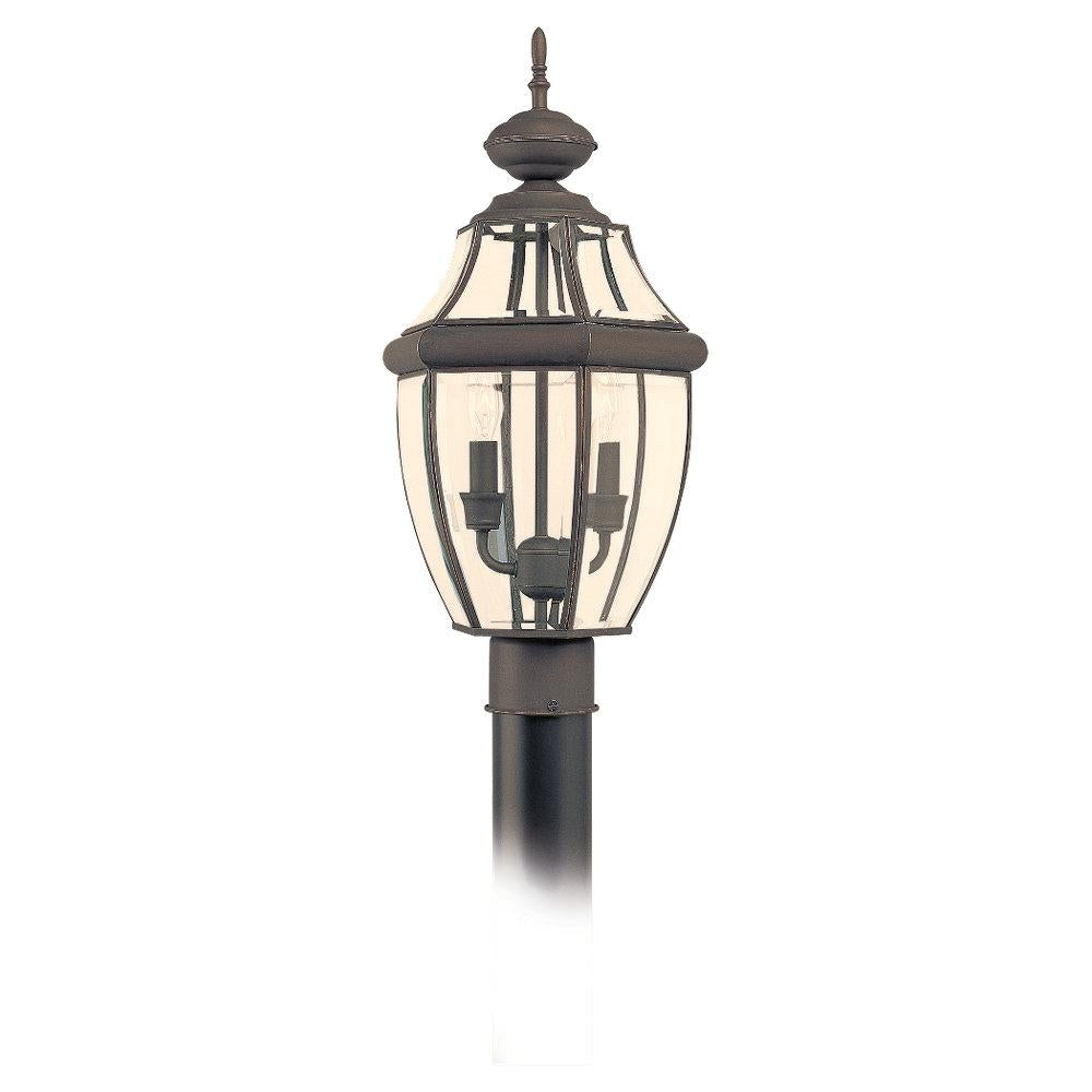 Two-Light  Bronze Post Lantern by Generation Lighting