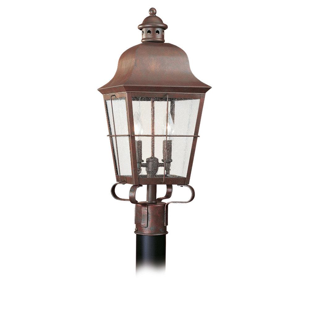 Two-Light  Colonial Outdoor Post Lantern by Generation Lighting