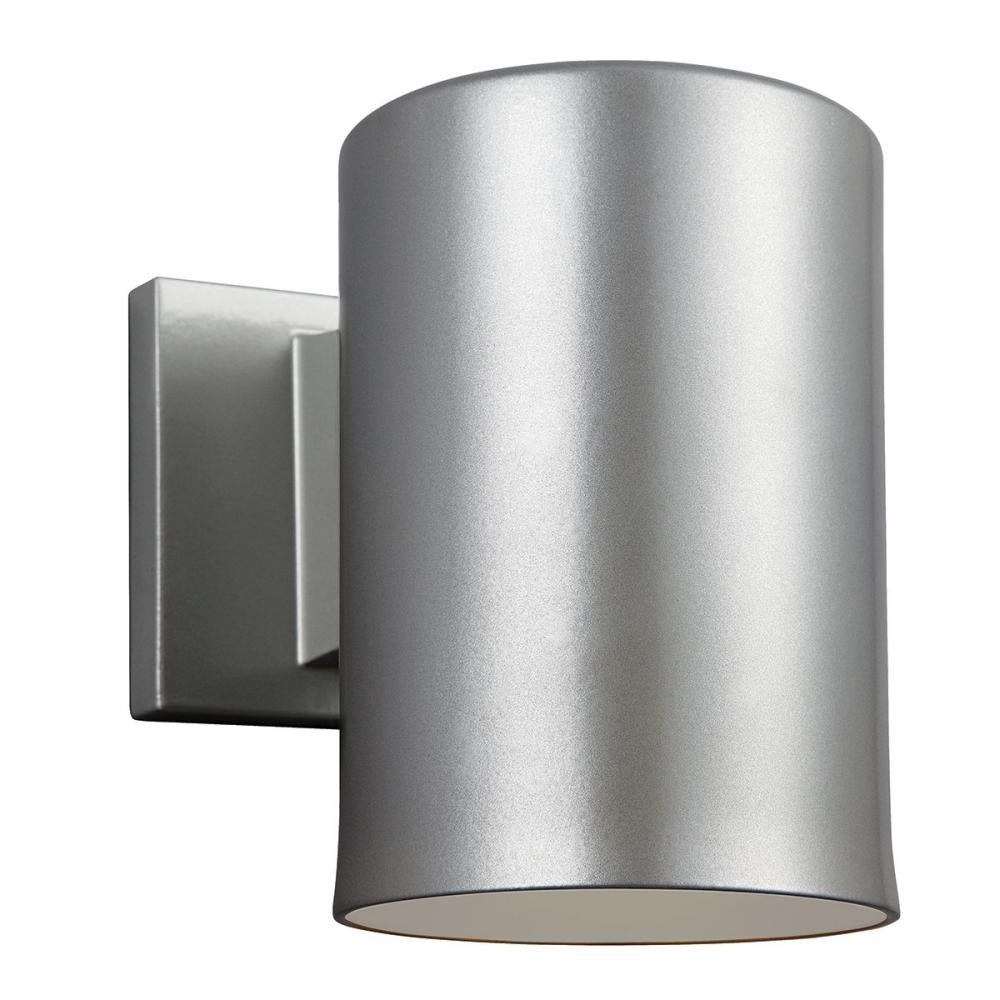 5In. Outdoor Bullet One Light Wall Lantern In Painted Brushed Nickel by VC Studio Collection