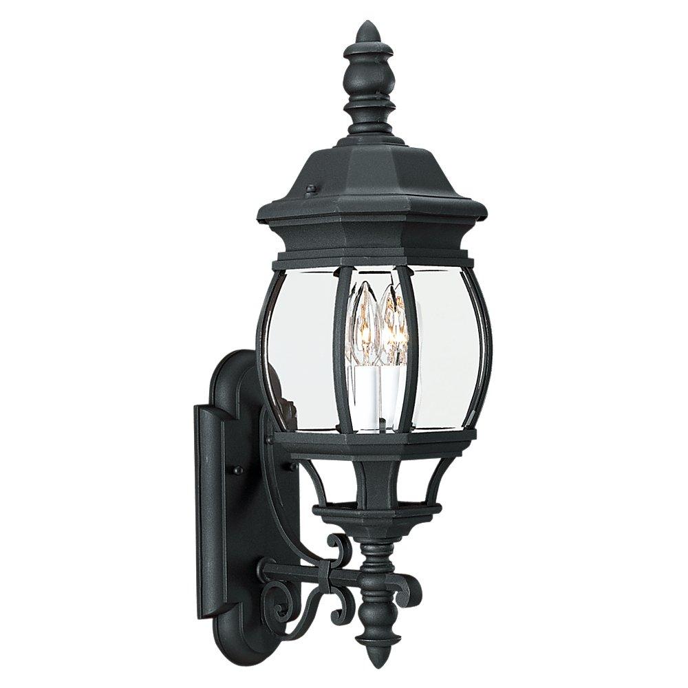 Two Light Black Wall Lantern by Generation Lighting