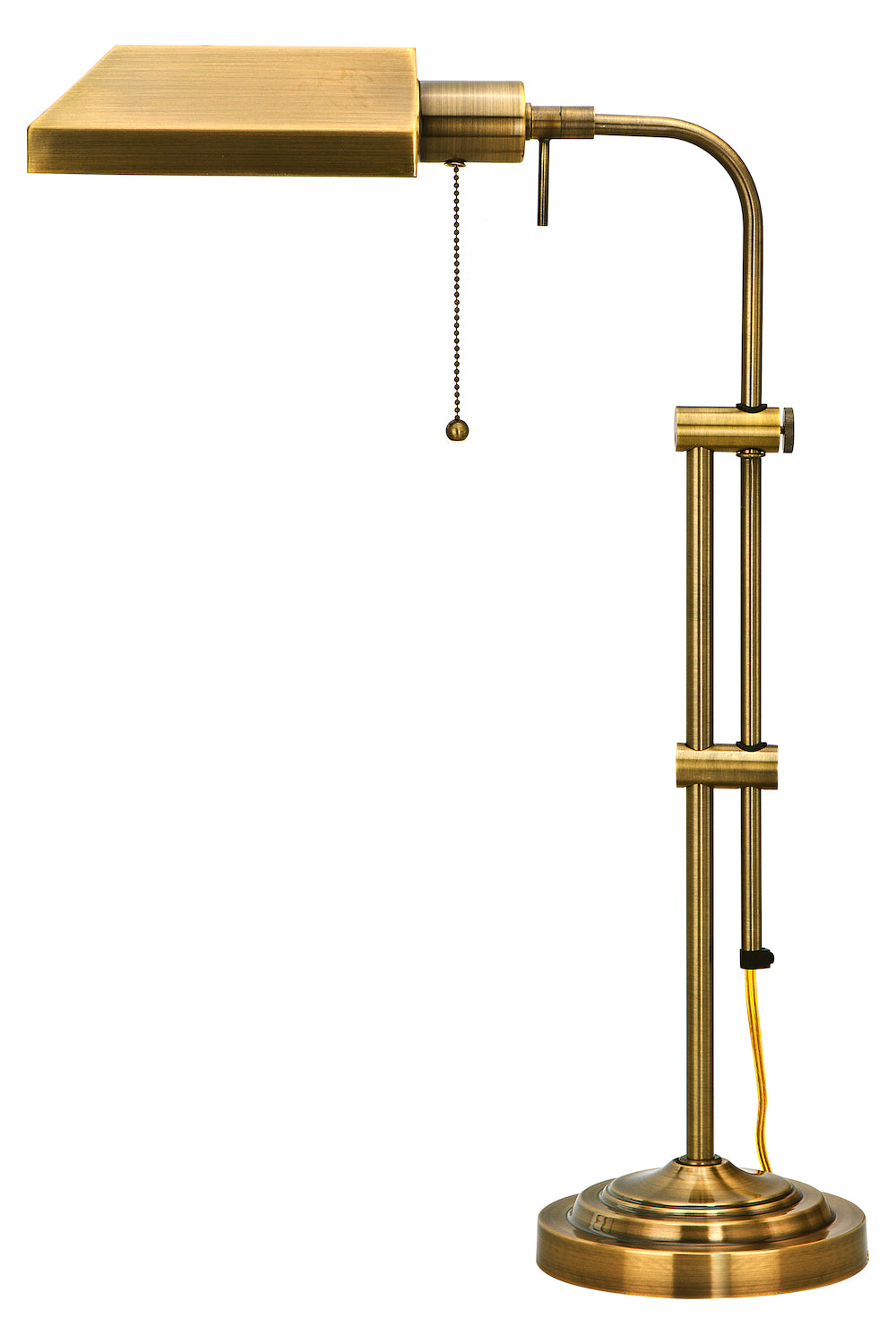 Antique Brass  1 Light Pedestal Base Table Lamp by CAL Lighting