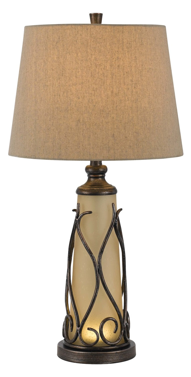 Dark Bronze  1 Light Pedestal Base Table Lamp by CAL Lighting