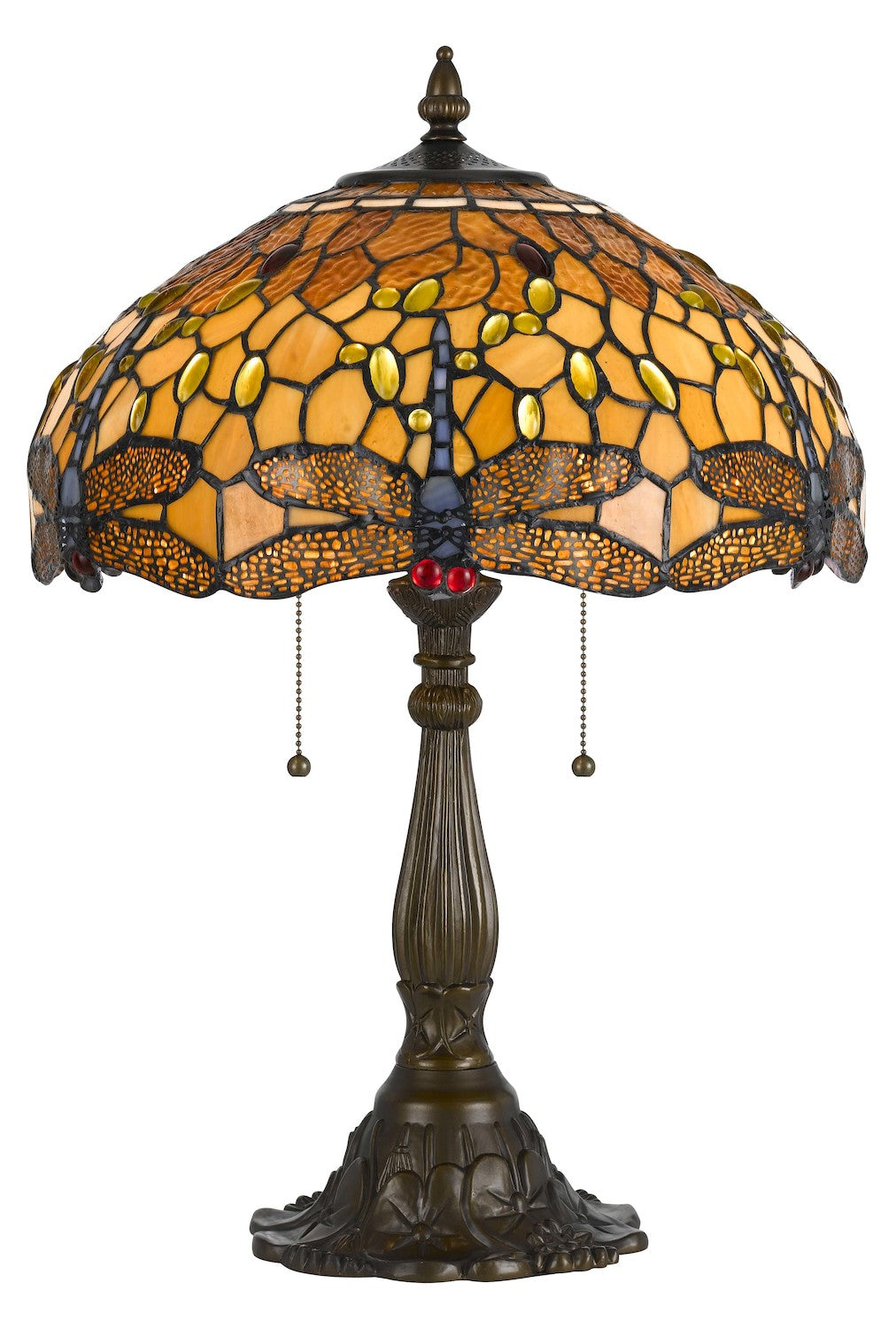 Dark Bronze  2 Light Pedestal Base Table Lamp by CAL Lighting