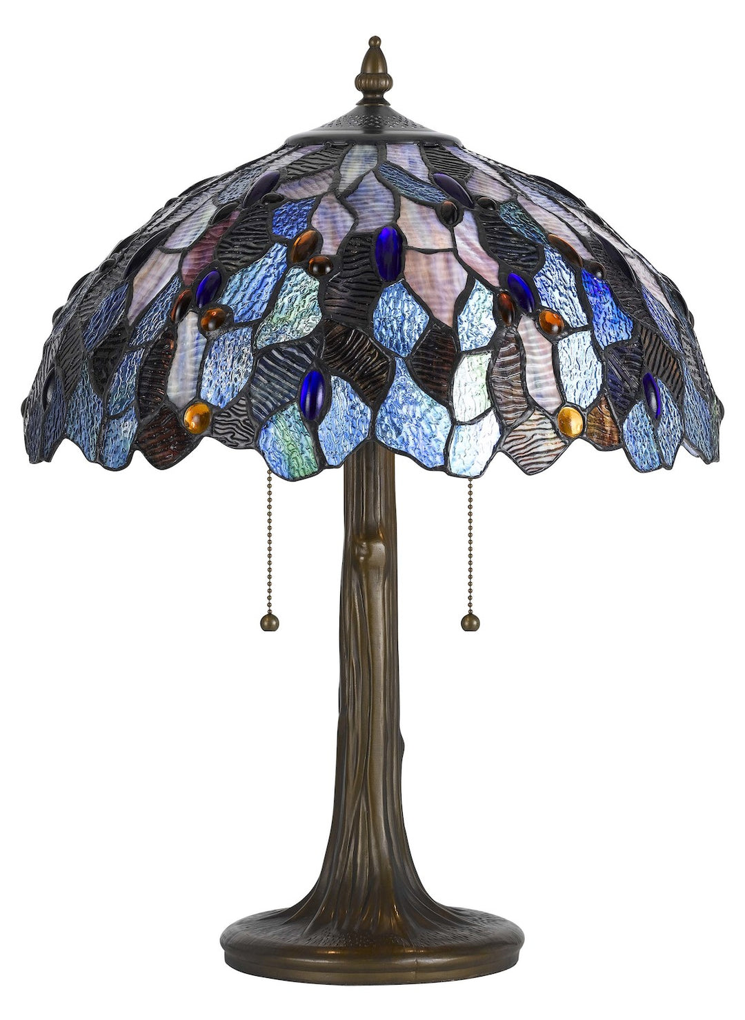Dark Bronze  2 Light Pedestal Base Table Lamp by CAL Lighting