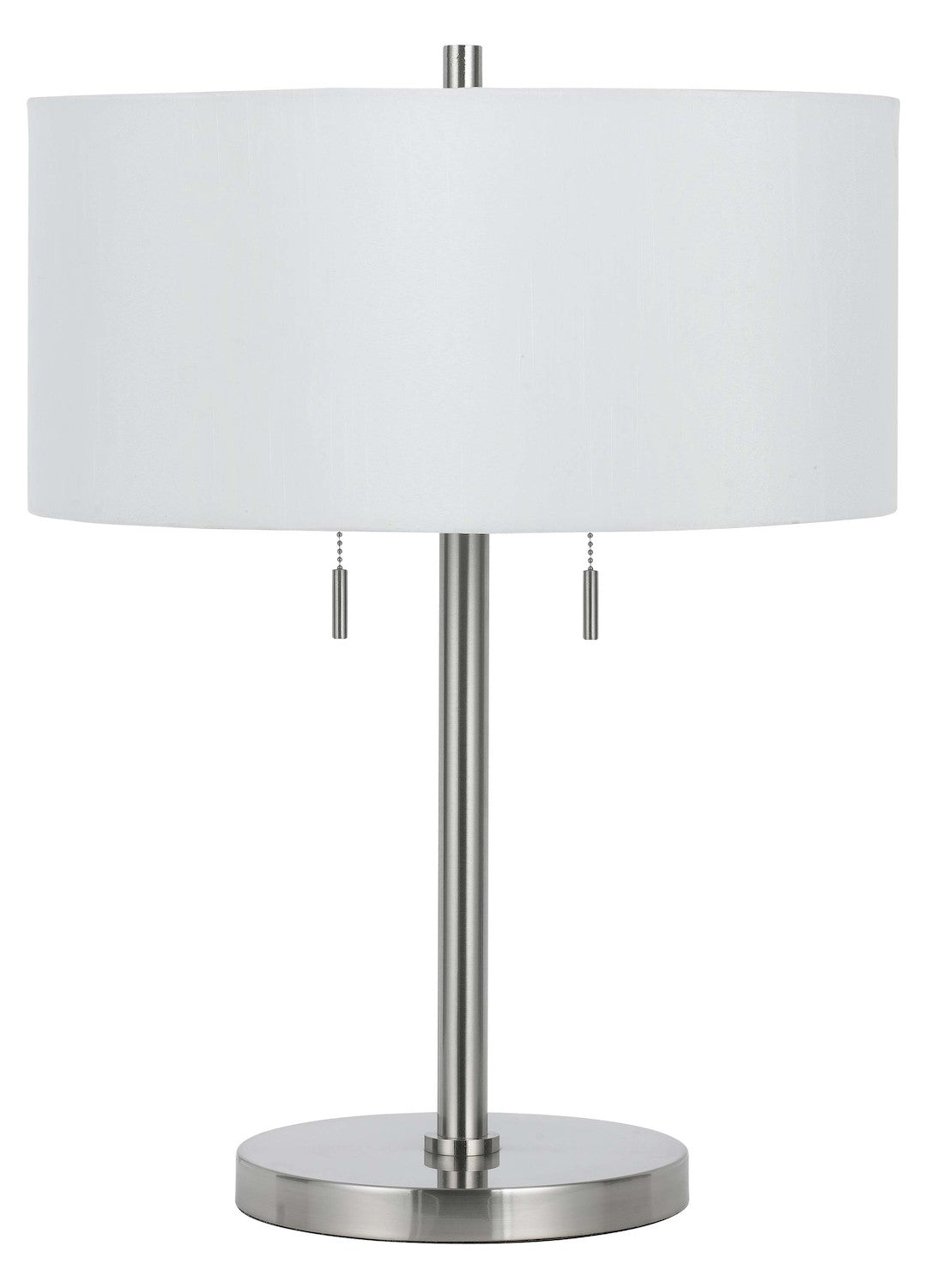 Brushed Steel 60W X 2  Metal Table Lamp by CAL Lighting