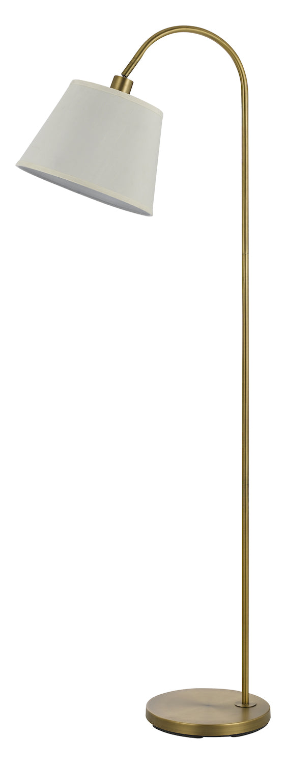 Antique Brass  1 Light Pedestal Base Gooseneck Floor Lamp by CAL Lighting