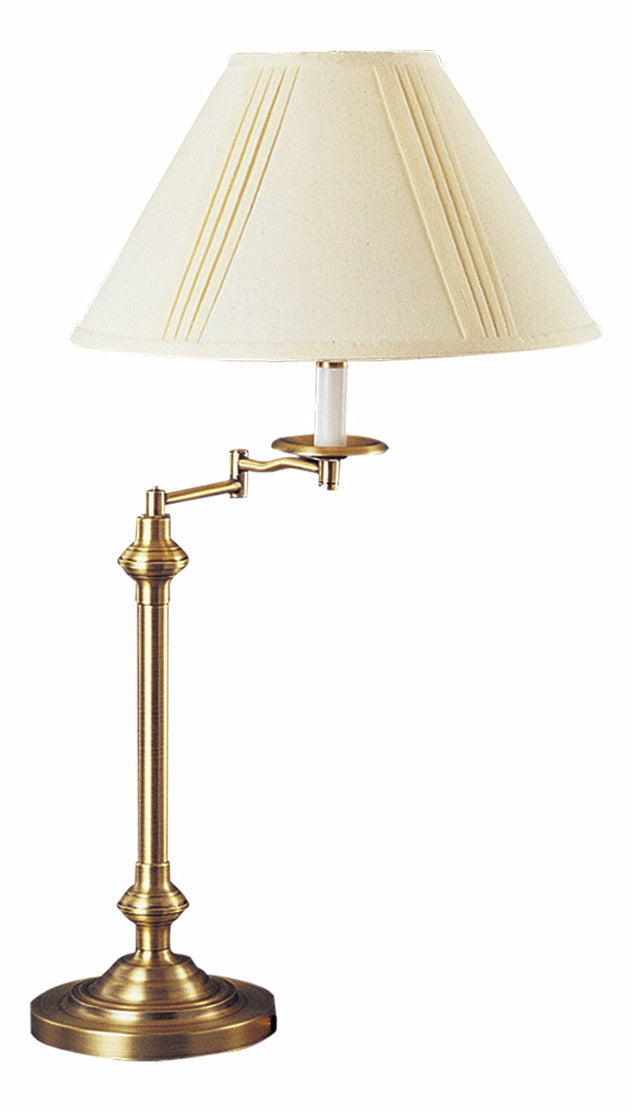 Antique Brass 150 Watt 29.5in. Traditional / Classic Metal Swingarm Table Lamp w by CAL Lighting