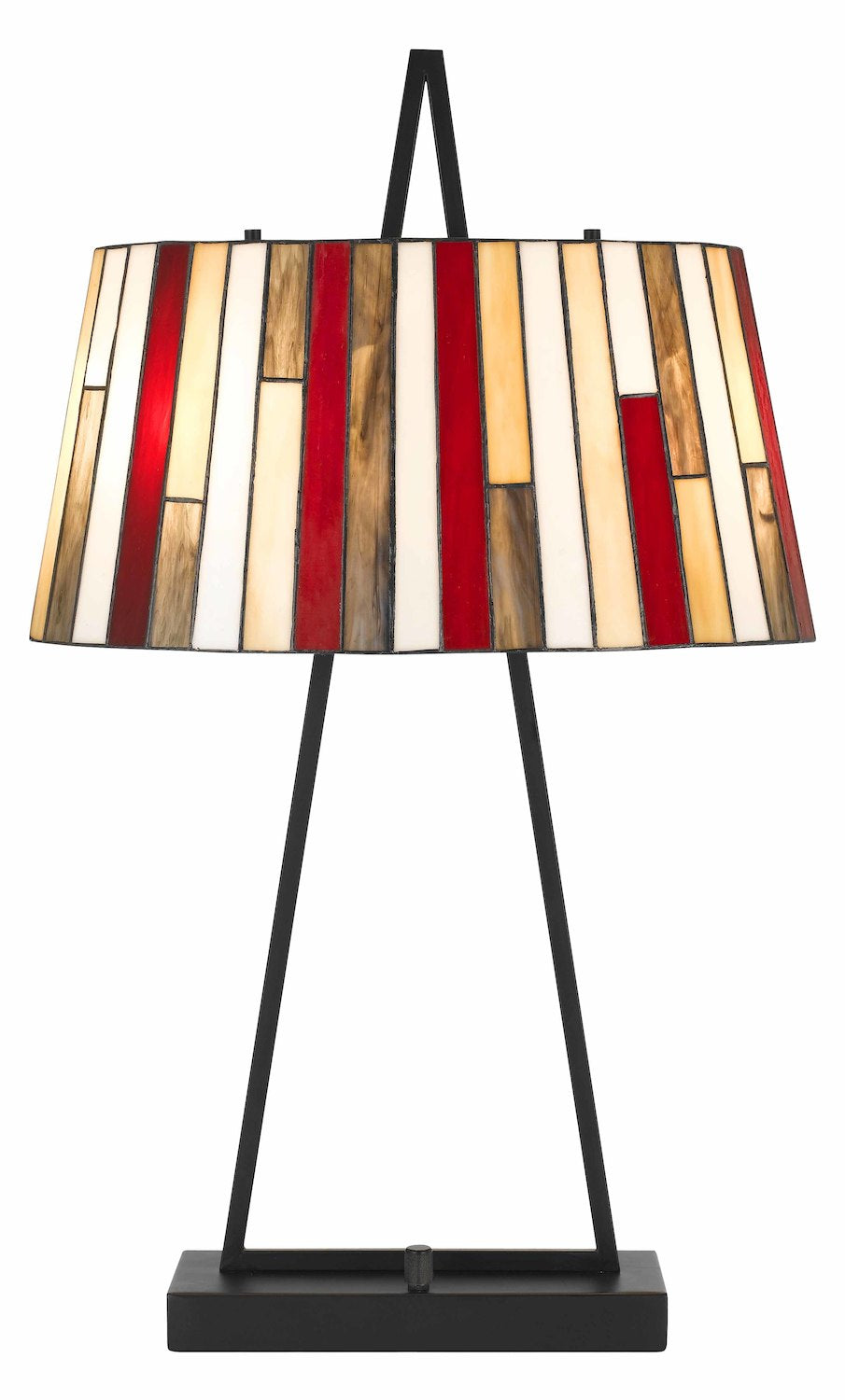 Black Tiffany 2 Light Pedestal Base Table Lamp by CAL Lighting