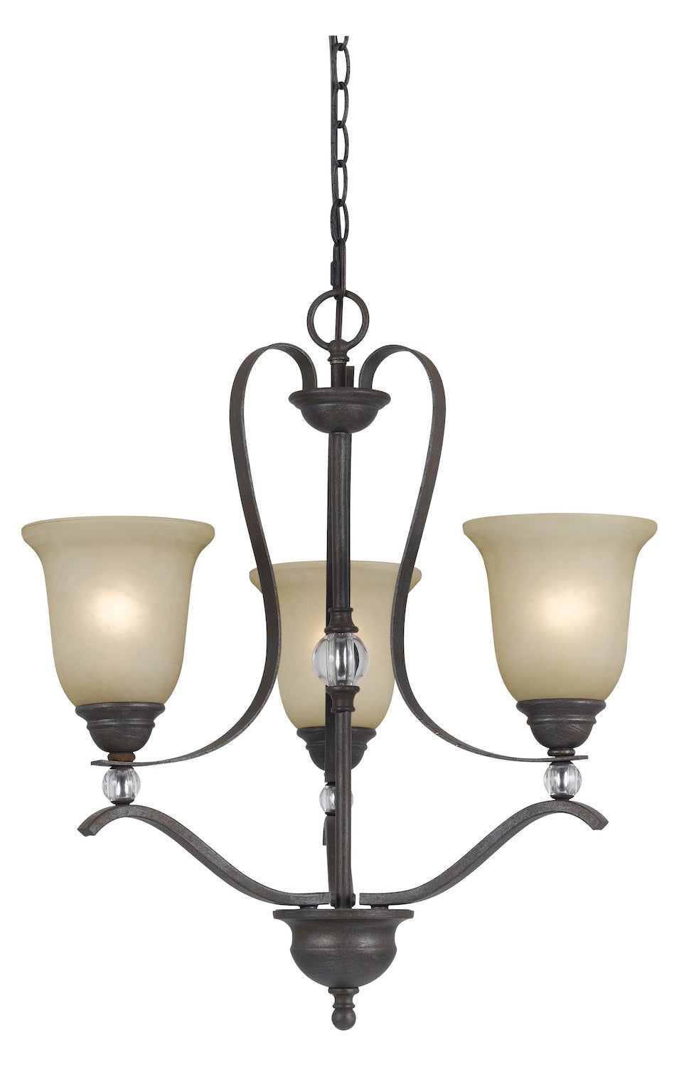 Dark Bronze  3 Light 1 Tier Chandelier by CAL Lighting