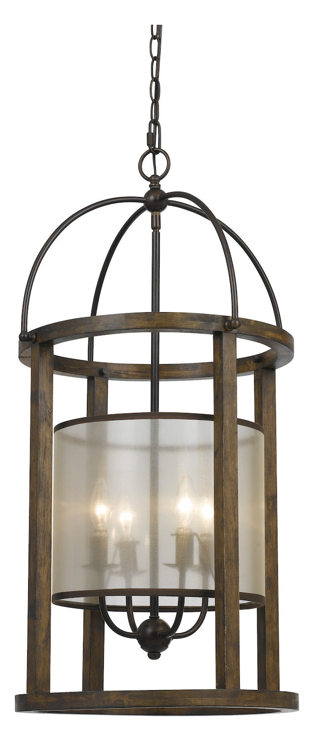 4   Wood/Metal Chandelier