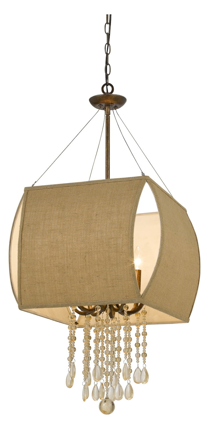 Rust / Burlap Ark 4 Light 1 Tier Chandelier