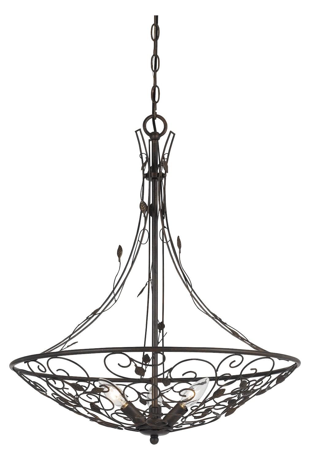 Iron Rust  3 Light 1 Tier Chandelier by CAL Lighting