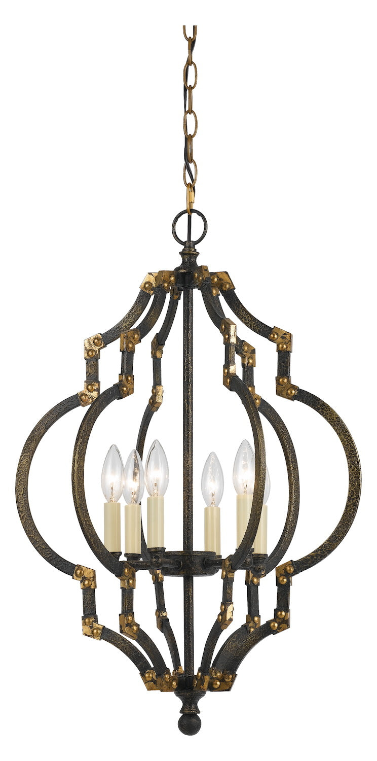 Iron / Antiqued Gold Howell 6 Light Chandelier by CAL Lighting