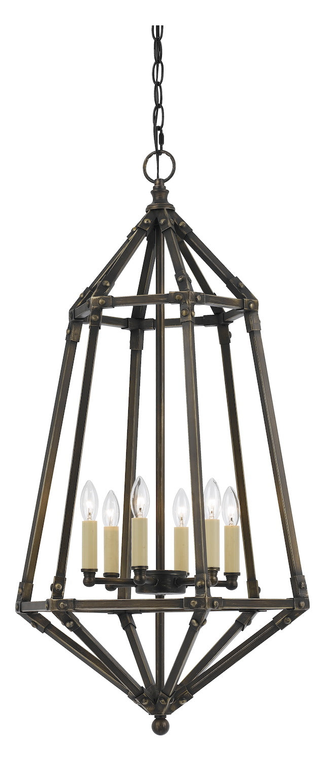Dark Bronze  6 Light Chandelier by CAL Lighting