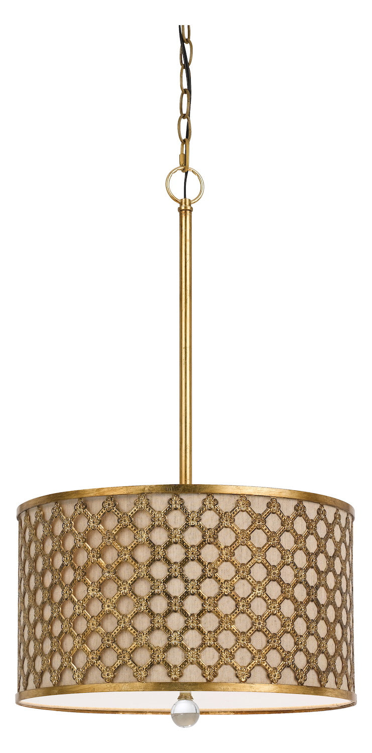 French Gold Fairview 3 Light Chandelier by CAL Lighting