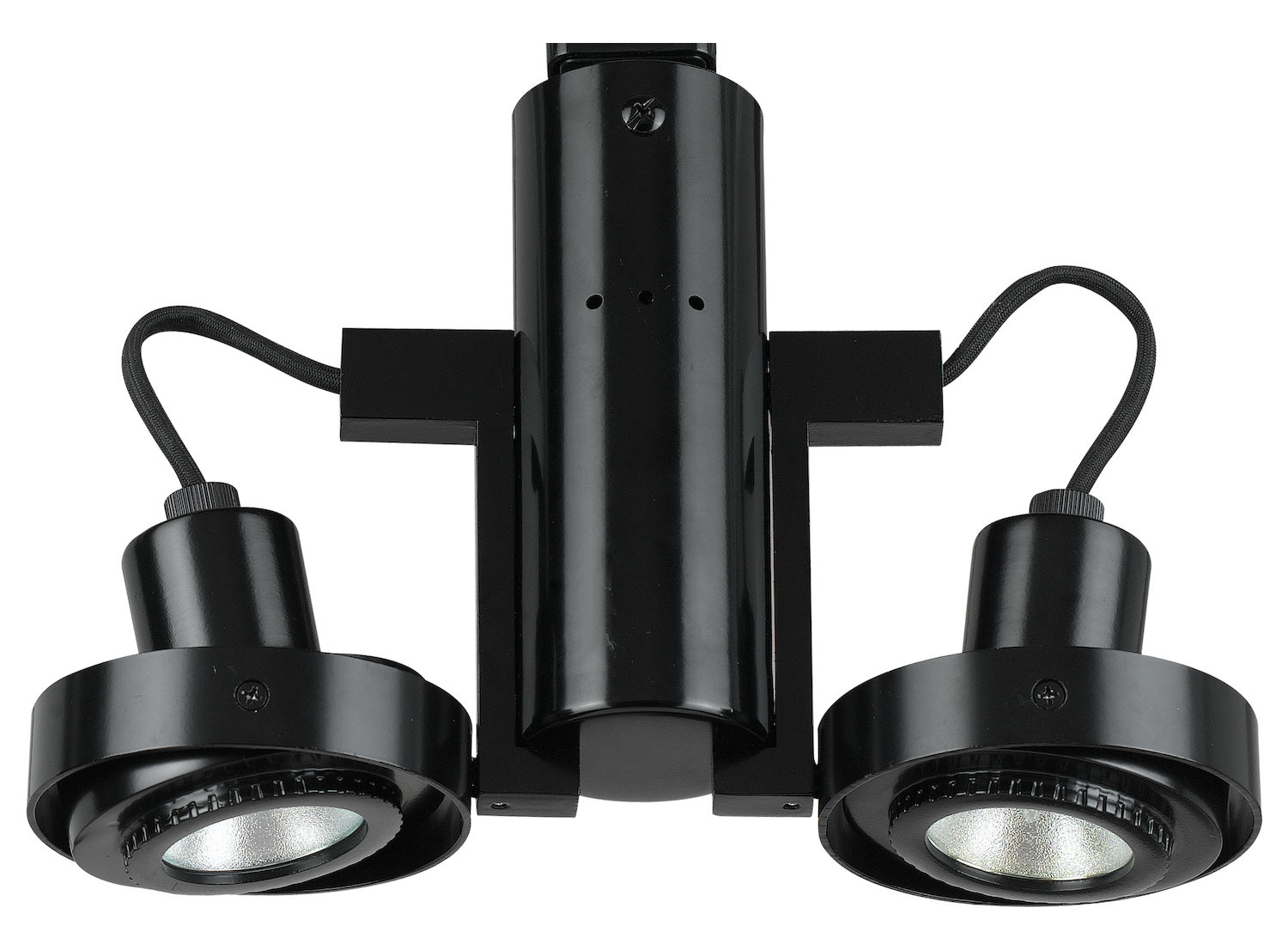 Black 2 Light Adjustable Low Voltage Track Head for HT Track Systems by CAL Lighting