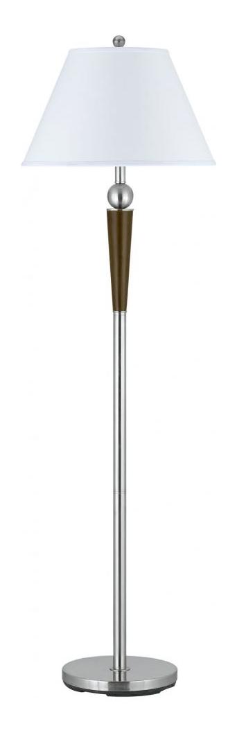 Brushed Steel / Wood  1 Light Floor Lamps by CAL Lighting