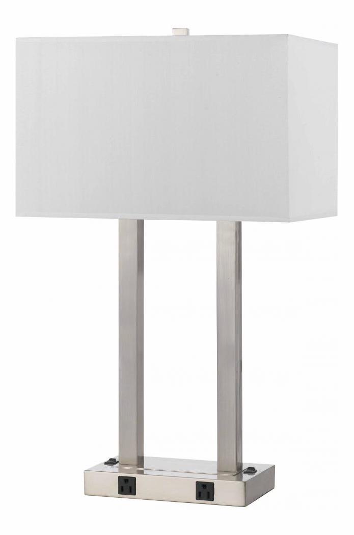 60W X 2 METAL DESK LAMP W/TWO OUTLE by CAL Lighting